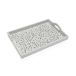 Dienblad Versa Dotty Hout MDF 24 x 4,5 x 34 cm