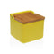 Zoutvaatje met deksel Versa Geel Keramisch 12,2 x 11,5 x 12,2 cm
