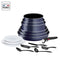 TEFAL INGENIO Easy Cook & Clean Set 15-delig, Koekenpan, Braadpan, Niet-inductie, Antiaanbaklaag,...