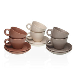 Set van Kopje met Schotel Versa Awa Keramiek