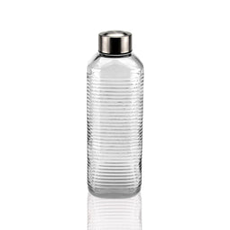 Waterfles Versa Transparant Glas Aluminium 1 L 8,3 x 23,5 x 8,3 cm