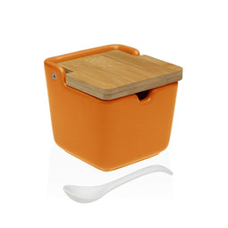 Suikerpot Versa Oranje Keramisch 8,8 x 8,5 x 8,8 cm