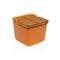 Zoutvaatje met deksel Versa Oranje Keramisch 8,8 x 8,5 x 8,8 cm