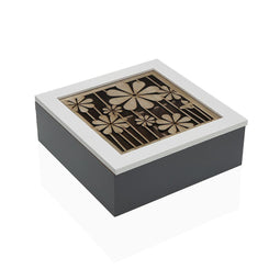 Box for Infusions Versa Hout MDF 20 x 7 x 20 cm Blommor