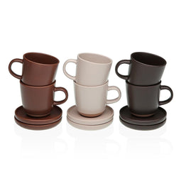 Set van Kopje met Schotel Versa Charlize Keramiek