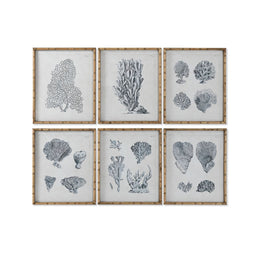 Schilderij Home ESPRIT Grijs Mediterrane 50 x 3 x 60 cm (6 Stuks)