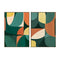 Schilderij Home ESPRIT Groen Modern Stads 100 x 4 x 140 cm (2 Stuks)