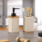 Zeepdispenser Versa Beige Keramisch Bamboe