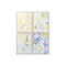 Schilderij Home ESPRIT Geel Blauw Mediterrane 60 x 4 x 80 cm (4 Stuks)