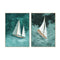 Schilderij Home ESPRIT Turkoois Kaarsenmaker Mediterrane 90 x 4 x 120 cm (2 Stuks)