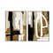 Schilderij Home ESPRIT Bruin Zwart Abstract Stads 100 x 4 x 140 cm (2 Stuks)