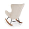 Schommelstoel Versa Kora Wit Hout Metaal Rubberwood 86 x 92 x 67 cm