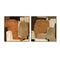 Schilderij Home ESPRIT Bruin Beige Abstract Stads 100 x 4 x 100 cm (2 Stuks)
