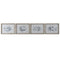 Schilderij Home ESPRIT Grijs Vis (4 Stuks)