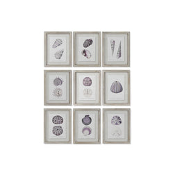 Schilderij Home ESPRIT Koraal 35 x 2 x 45 cm (9 Stuks)
