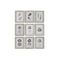 Schilderij Home ESPRIT Koraal 35 x 2 x 45 cm (9 Stuks)