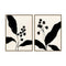 Schilderij Home ESPRIT Zwart Beige Bloem Stads 75 x 4 x 100 cm (2 Stuks)