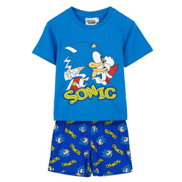 Pyjama Kinderen Sonic Blauw Maat 8 Jaar
