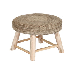 Voetensteun DKD Home Decor Bruin Jute Natuurlijk Stads 50 x 50 x 35 cm