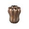 PTMD Hamish Bronze Ceramic Round Wavy Shaped Vase L