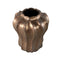 PTMD Hamish Bronze Ceramic Round Wavy Shaped Vase L