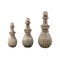 PTMD Myrtle Cream Ceramic Round Ribbed Vase L