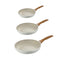 Pannenset San Ignacio Crème Aluminium Ø 16 x 3,5 cm Ø 20 x 4,5 cm Ø 24 x 4,5 cm 3 Onderdelen