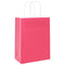 Papieren zakjes 50 st met hengsels 21x11x28 cm roze