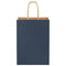 Papieren kraftzakken 50 st met hengsels 15x8x21 cm blauw