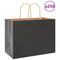 Papieren kraftzakken 250 st met hengsels 32x17x25 cm zwart