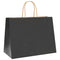 Papieren kraftzakken 250 st met hengsels 32x17x25 cm zwart