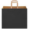Papieren kraftzakken 50 st met hengsels 32x22x24 cm zwart