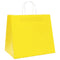 Papieren kraftzakken 50 st met hengsels 32x22x28 cm geel