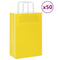 Papieren kraftzakken 50 st met hengsels 21x11x31 cm geel