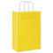 Papieren kraftzakken 50 st met hengsels 21x11x31 cm geel