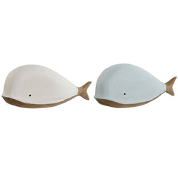Decoratieve figuren Home ESPRIT Wit Hemelsblauw Walvis 23 x 7,5 x 10 cm (2 Stuks)
