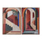 Schilderij Home ESPRIT Abstract Stads 80 x 4,5 x 120 cm (2 Stuks)