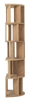 DTP Home Bookcase Forte round,175x75x38 cm, teakwood natural