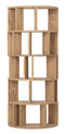 DTP Home Bookcase Forte round,175x75x38 cm, teakwood natural
