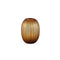 PTMD Lavanya Brown Carved Glass Round Vase Ribbed Low