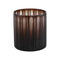 PTMD Linesa Brown Carved Glass Round Vase Matt Finish S
