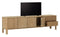 DTP Home TV stand Forte, 4 doors, 2 drawers,55x210x40 cm, teakwood natural