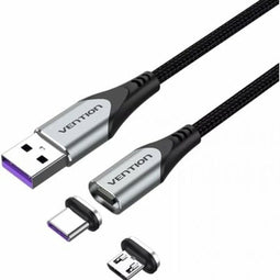 USB-kabel Vention CQNHD Zwart 50 cm