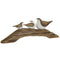 Decoratieve figuren Home ESPRIT Wit Natuurlijk Verouderde afwerking 35 x 4,5 x 12 cm