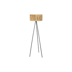 Vloerlamp DKD Home Decor Bruin Zwart Metaal Raffia 50 W 220 V 56 x 46 x 140 cm