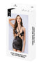 CRISS CROSS WETLOOK HALTER MINI DRESS BLACK, OS