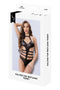 HALTER TOP WETLOOK TEDDY BLACK, OS