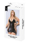 STRAPPY WETLOOK MINI DRESS BLACK, Q