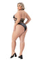 HALTER TOP WETLOOK TEDDY BLACK, Q