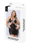 CRISS CROSS WETLOOK HALTER MINI DRESS BLACK, Q